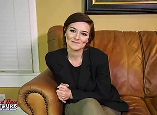 Short Haired Brunette Kylie Sucks Cock Deep and Swallows Cumshot Passionately