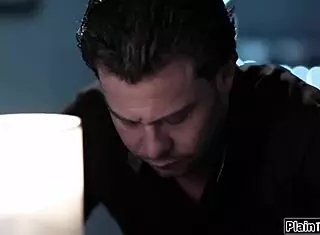 brunette babe lets guy fuck her rough to get hired for the job?