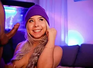 I Love Watching This Beautiful Colombian Blonde Suck Cock