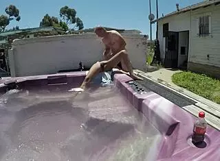 dayanara naked in hot tub sucking cock