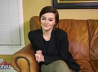 Short Haired Brunette Kylie Sucks Cock Deep and Swallows Cumshot Passionately