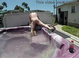 dayanara naked in hot tub sucking cock