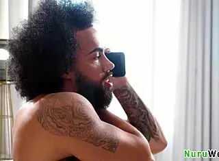 busty masseuse fucks client outdoors?