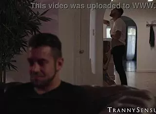 Tranny Crystal Thayer Covered in Cum After Hardcore Pounding