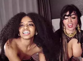 Brutal Orgy with Two Black Cocks Dominating Hard