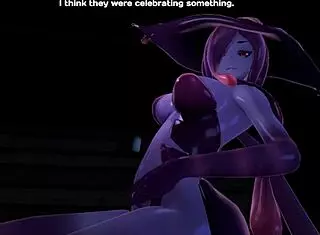 monster girl island halloween special where elf woman satisfies cock with neko sister and slimer girl dominates me