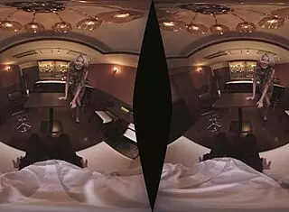 Intense hardcore sex with Japanese barmaid in VR experience.