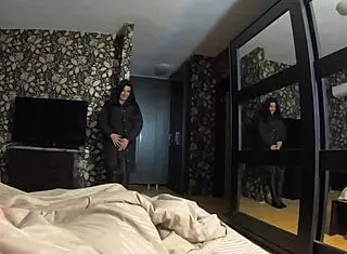 MilfyCalla gets face fucked in doggystyle and swallows cum in lingerie