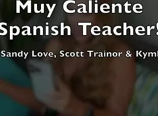 Hot spanish tutor Sandy Love in interracial handjob and cum in mouth 😏 full 4k.