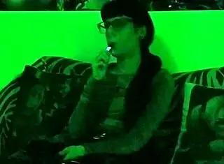 Beth Kinky Smokes As Goth Domina