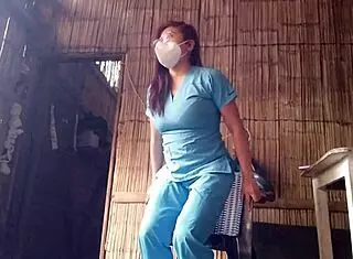 I Just Came Back from Work at the Hospital and Have to Masturbate for Sex Desire - Real Nurse Porn