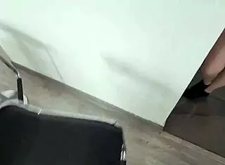 Sexy employee obeys boss's every command outdoors