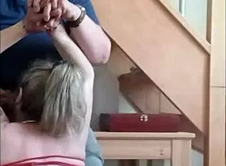 my slave session with ice and blowjob