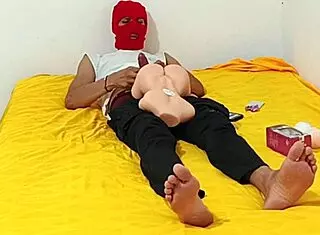 Best friend brought torso to masturbate flaccid penis daily