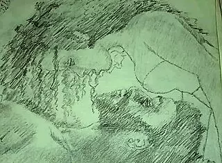 Couple Engages In Foreplay While Wearing Lingerie In A Sketch.