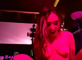 Girlfriend Fucks in Neon VIP Room POV