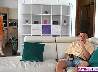 italian stepmom rebecca volpetti licks stepsons big cock after he crushes on her