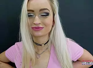 Blonde Kelsey Starlette says stuff my twat