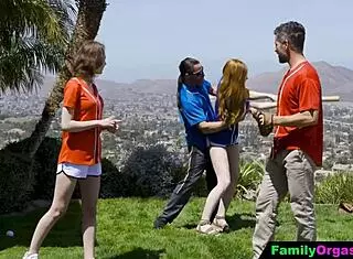 Is this teen learning baseball from stepdad?