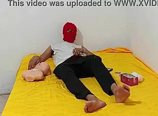 Best friend brought torso to masturbate flaccid penis daily