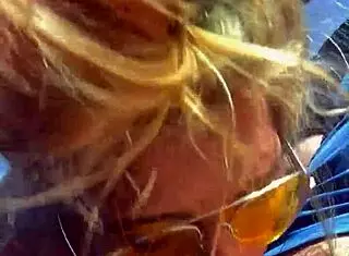 Cheating Blonde Whore Sucks Cock And Takes Facial Outdoors In Public