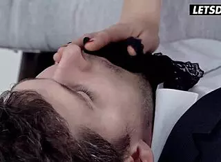 tina kay sits on face