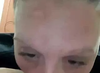 Brunette amateur gives deepthroat blowjob to monster cock in close up