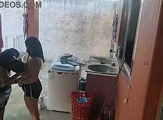maid helps with workout after wife leaves