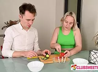 Curly beauty Avrora Murai enjoys monster cock sex.