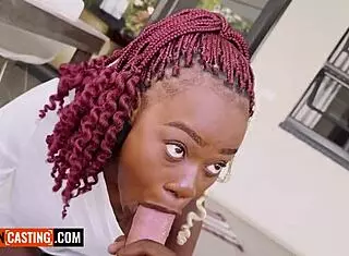 big black booty 18yo ebony gets her pussy railed hard in a fake modeling casting session by african amateur