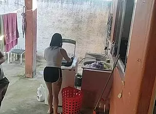 maid helps with workout after wife leaves