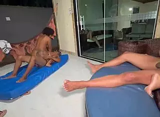 Intriguing affair with friends' wives in anal sessions