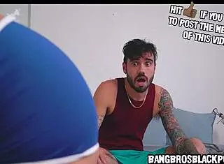 I'm madly in love with my black stepsister's huge booty, it's so big