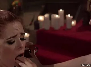 Busty Lesbian Is Whipped and Fucked in Emotional Bondage Scene