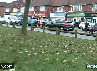 Horny Skinny Leyla Goes Public In Lingerie, Shaved Pussy And Outdoor Reality!