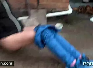 Horny Skinny Leyla Goes Public In Lingerie, Shaved Pussy And Outdoor Reality!