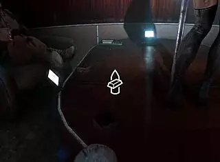 A woman performs a striptease, dancing and undressing while ripping her clothes.