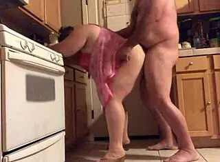 my bbw wife is in the kitchen cooking up something delicious for us to enjoy later