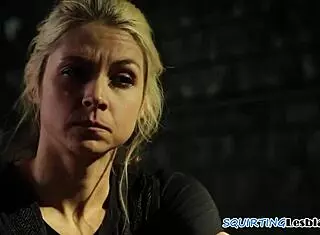 squirting prisoner gets fingered hard by dyke marshal in prison