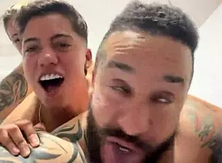 couple enjoys intimate homemade session with natural bodies