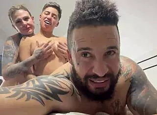 couple enjoys intimate homemade session with natural bodies