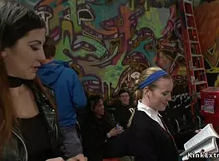 Preachers Teen 18+ Is Group Fucked In Public Bondage Voyeur Fetish