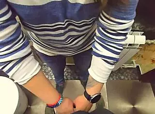stranger cums in my panties again in restaurant toilet