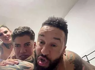 couple enjoys intimate homemade session with natural bodies