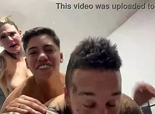 couple enjoys intimate homemade session with natural bodies