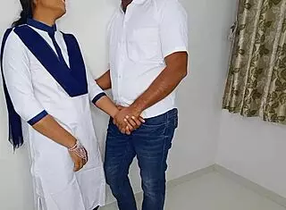 I stoped the schoolgirl in classroom and fucked her