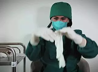Nurse Uses Latex Gloves In Hospital Fetish Scene With Patient