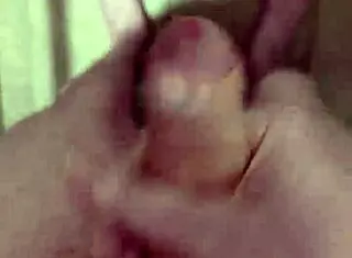 boldly getting naked and masturbating big cock in public toilet