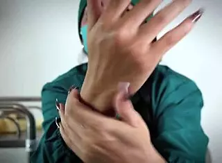 Nurse Uses Latex Gloves In Hospital Fetish Scene With Patient