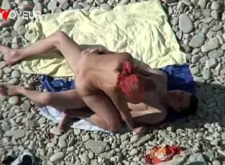 Busty cougar milf getting fucked on the beach